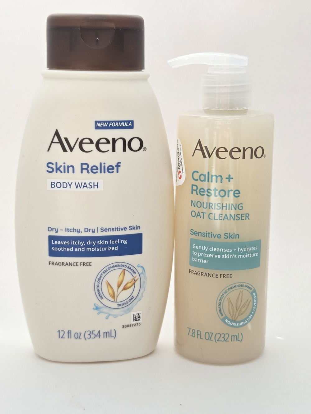 Aveeno Sensitive Skin Duo Body Wash & Oat Cleanser $30+ Retail